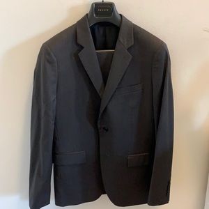 Theory 2 button charcoal suit